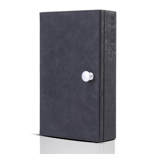 CKEYURE Premium XL PU Leather Faraday Box for Car Keys Wall Mount | Anti Theft Faraday Key Fob Protector | Faraday Cage | Car Key Holder | RFID Key Box | Key fob Signal Blocker