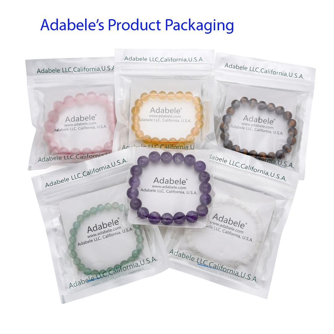 Adabele Real Natural Pink Rhodonite Gemstone Beaded Bracelet 8 inch Stretch Chakra Healing Crystal Stone Jewelry Women Birthday Gift (Unisex) GB8-C5