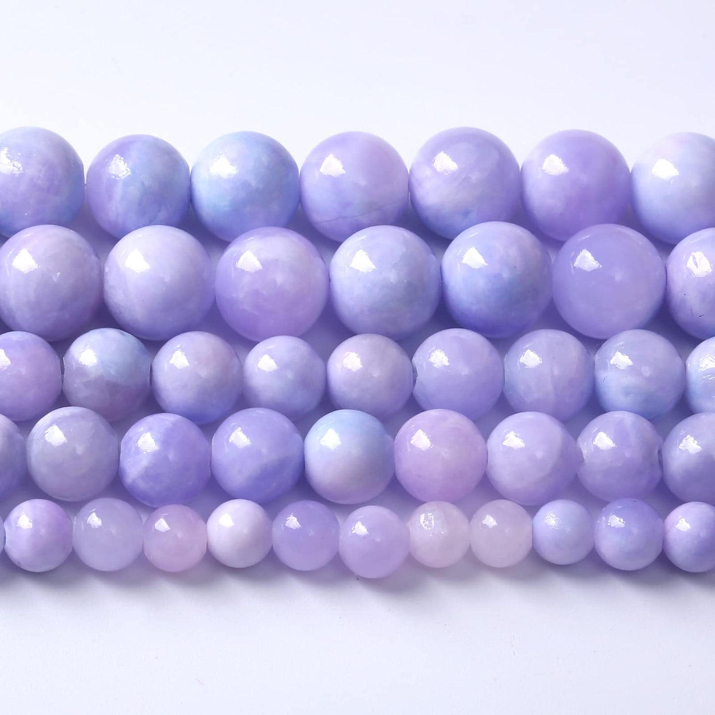 8MM 46PCS Galaxy Purple Jade Stone Loose Beads for Jewelry Making DIY Bracelet