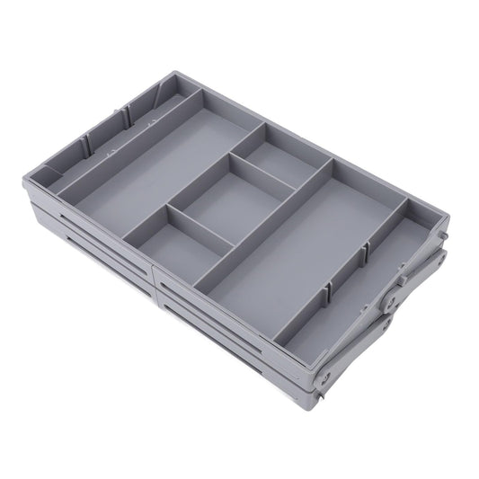 Fockety Drawer Organizer, Multi Level Collapsible Drawer Organizer with Adjustable Compartments, Expandable Desk Organizer Trays for Jewelry, Makeup, Silverware Storage Organizer (2