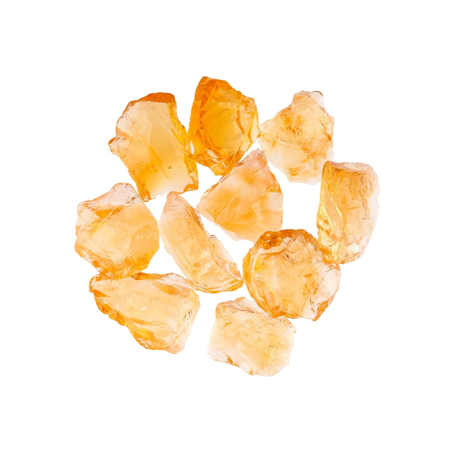 ColouredRocks (100 carats.) A++ CITRINE Crystals, Raw Stones, Rough Gemstones, Jewelry Making Supply, Cabbing, Polishing, Cutting, DIY, Crafts (10 pcs.) (10-15 mm.)
