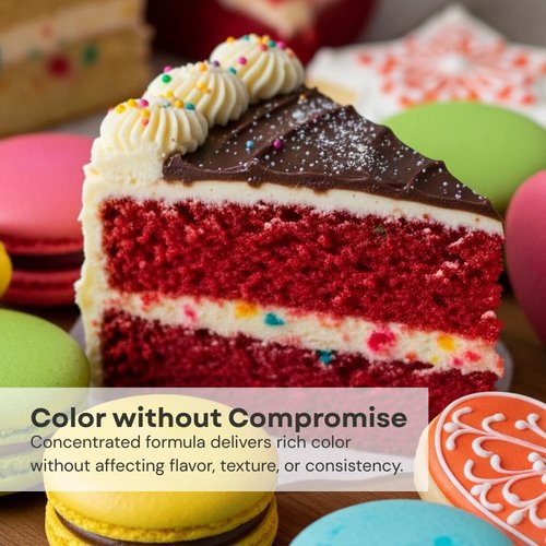 Chefmaster Red Liqua-Gel® Food Coloring - Vibrant Professional-Grade Dye for Icing & Fondant | 2.3 oz
