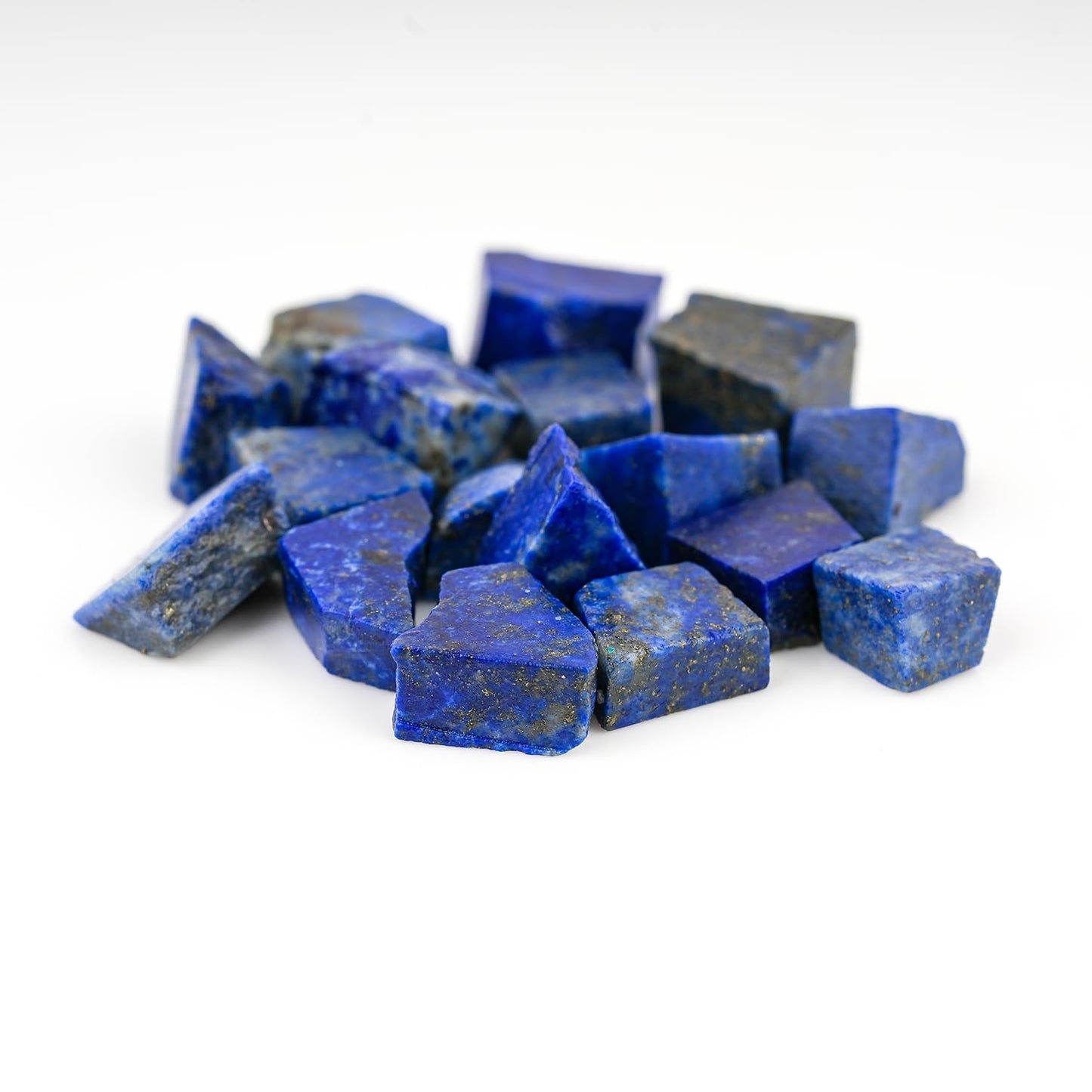 ColouredRocks 100 carats Lapis Lazuli Crystals, Raw Stones, Rough Gemstones, Jewelry Making Supply, Cabbing, Polishing, Cutting, DIY, Crafts (10pcs) (8-12mm)