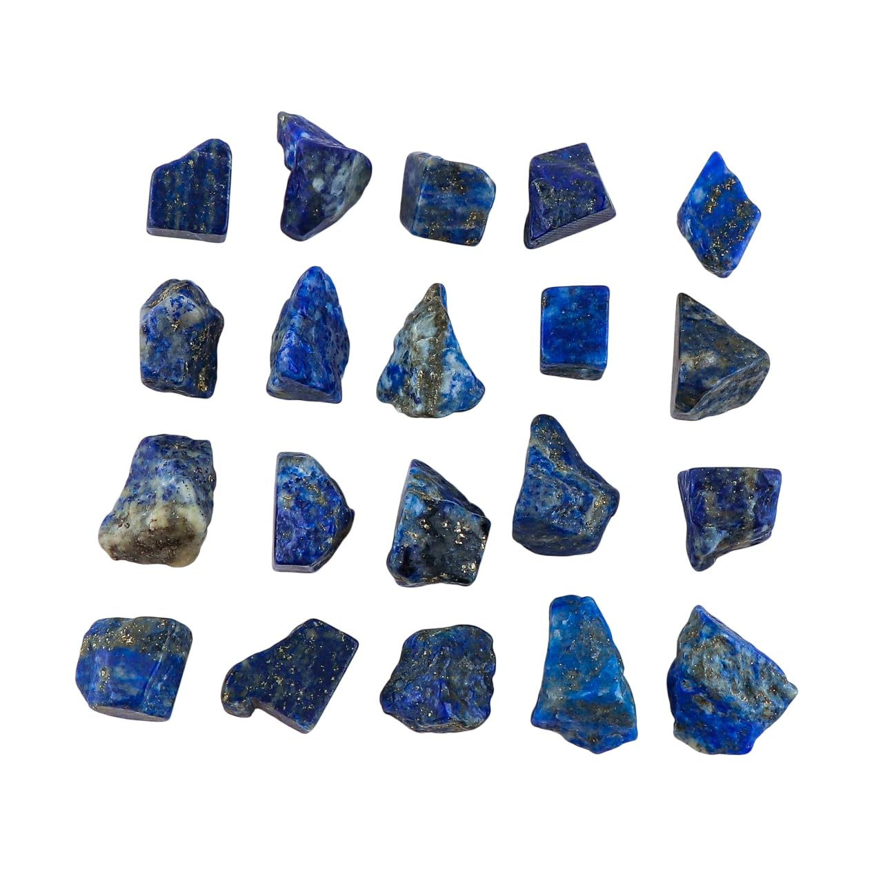 CRYSTALIS 100cts Natural Lapis-Lazuli Polished Raw Crystals, Loose Gemstone Wholesale Bulk Rough Jewelry Making Supply, Chakra And Healing Raw Stones, Wire Wrapping, DIY, Tumbling, Gem Collection