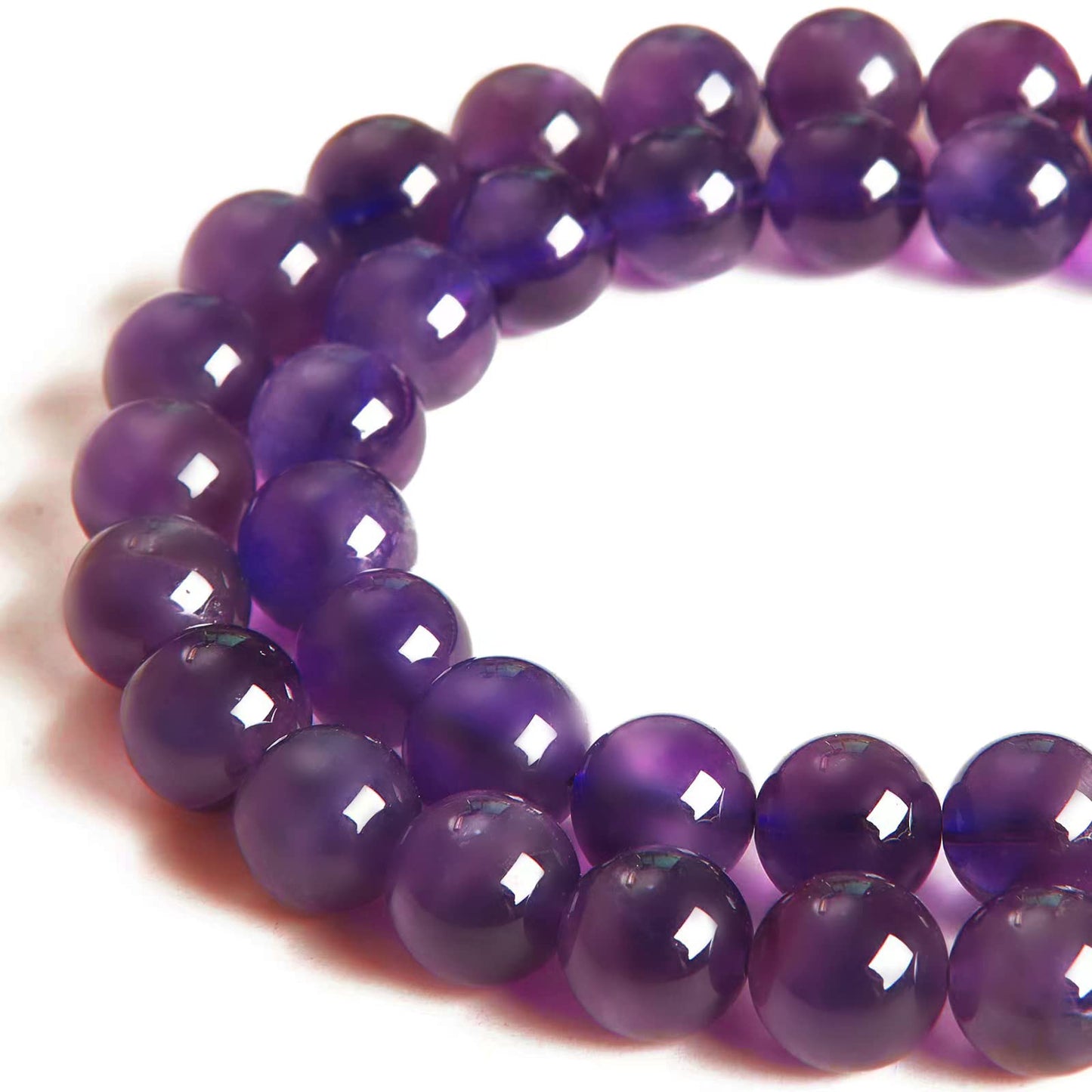 100pcs 10mm Amethyst Beads Natural Gemstone Beads Round Loose Beads for Jewelry Making