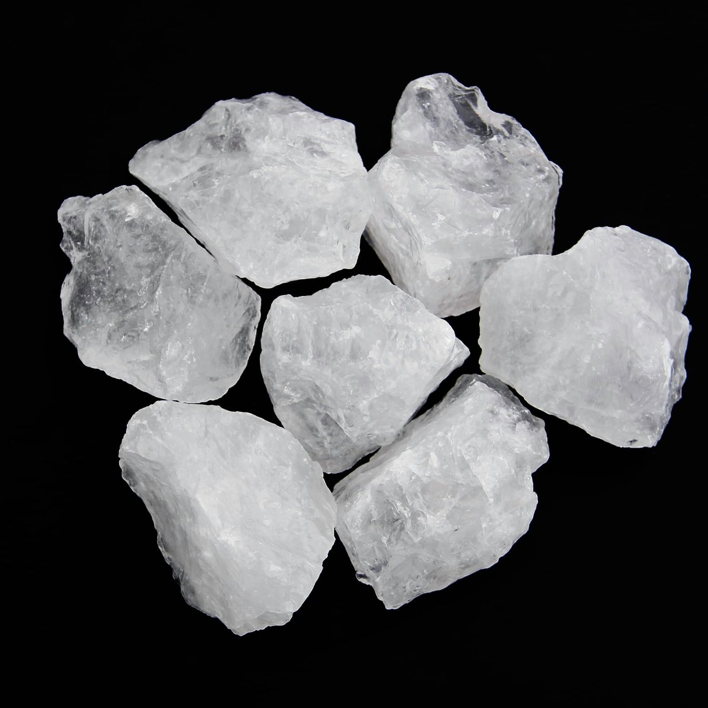 1.1lb Bulk Raw Clear Quartz Stone Rough Crystal-Natural Clear Quartz Raw Stones Crystal for Tumbling, Cabbing, Fountain Rocks, Decoration,Polishing, Wire Wrapping, Wicca & Reiki Crystal Healing