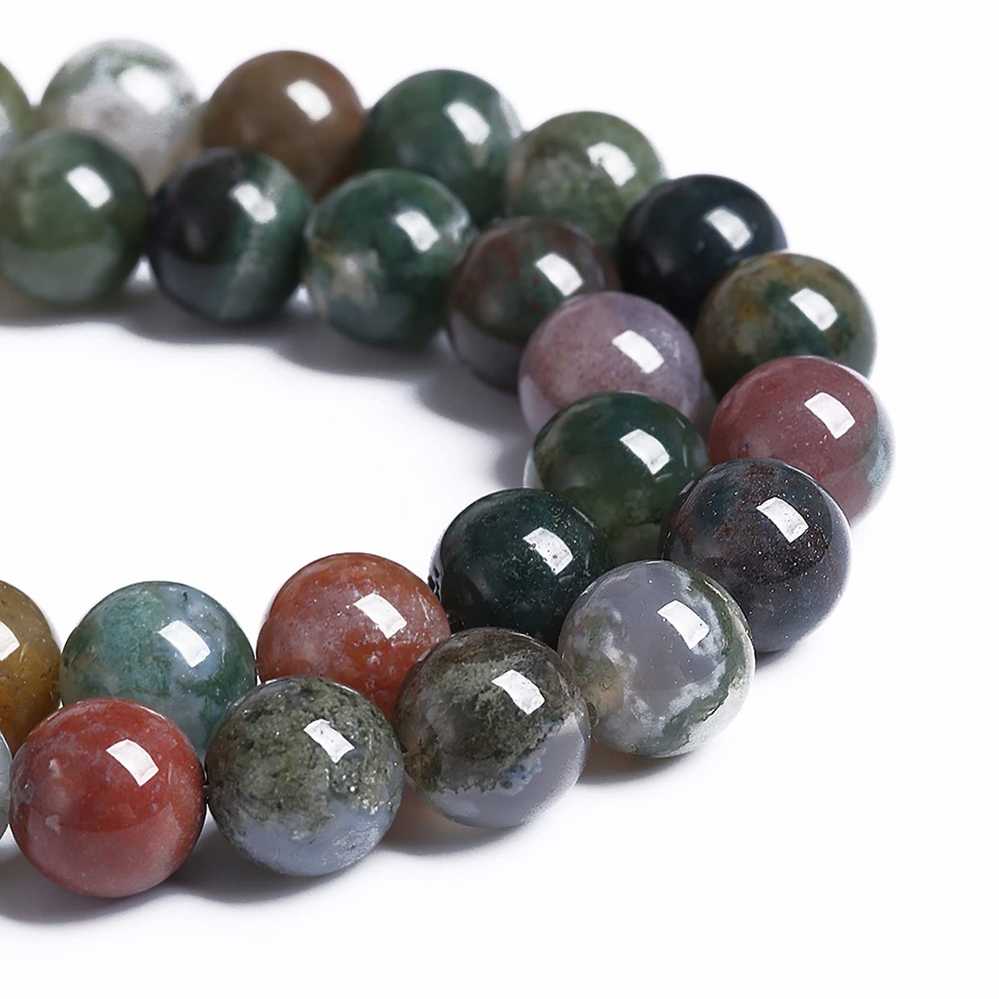 10MM 36PCS Natural Stone India Agate Loose Beads for Jewelry Making DIY Bracelet
