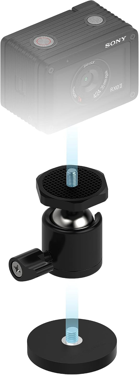 SABRENT (CS-MG43) Rubber Coated Magnetic Mount Compatible with GoPro and Small Cameras