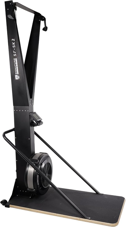 Compact Wall-Mounted Ski Trainer Exercise Machine with Air Resistance,Full-Body Cardio Ski Machine for Home Fitness,Strength,and Endurance Workouts