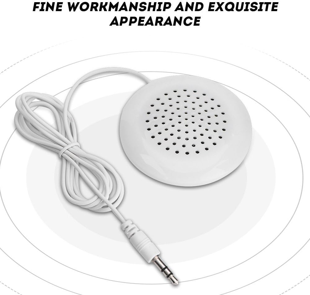 Yosoo Health Gear 3.5mm MP3 Mini Stereo Speaker,Portable Pillow Speaker with HD Soft Sound for Phone CD Player Sleep