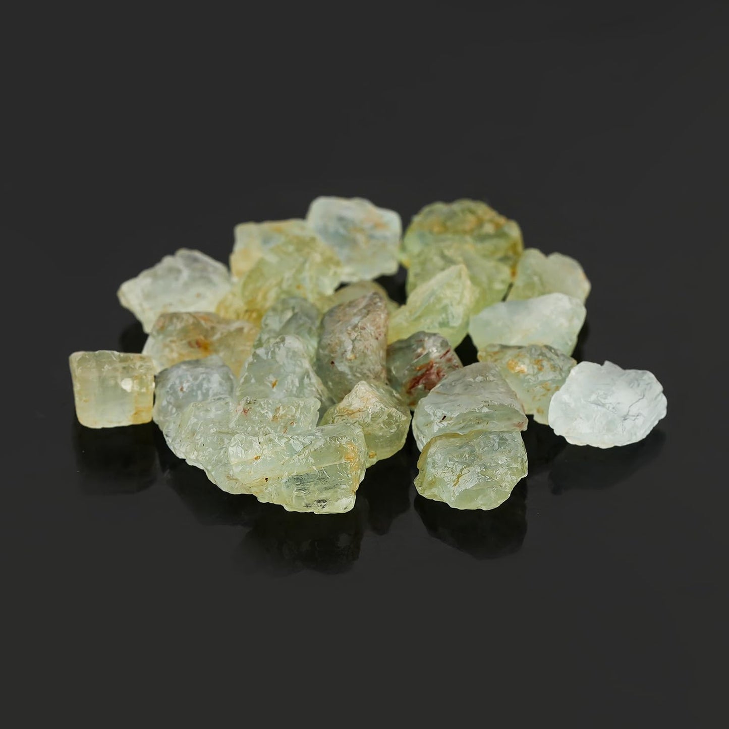 ColouredRocks 100 carats Aquamarine Crystals, Raw Stones, Rough Gemstones, Jewelry Making Supply, Cabbing, Polishing, Cutting, DIY, Crafts (20+pcs) (8-12mm)
