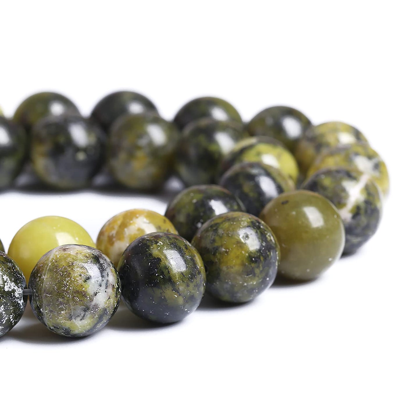 8MM 45PCS Natural Stone Yellow Turquoise Loose Beads for Jewelry Making DIY Bracelet