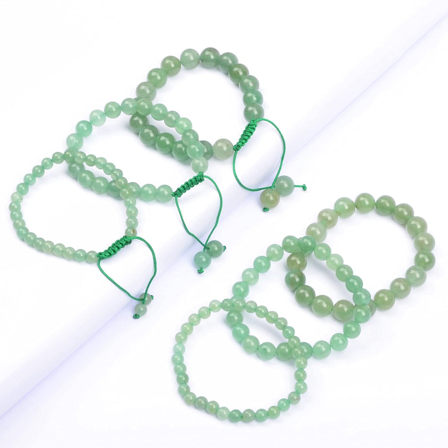 AD Beads Natural Gemstone Round Loose Beads 15" for Bracelet Necklace Earrings Jwelery Making Crafts DIY (4mm, Green Aventurine)