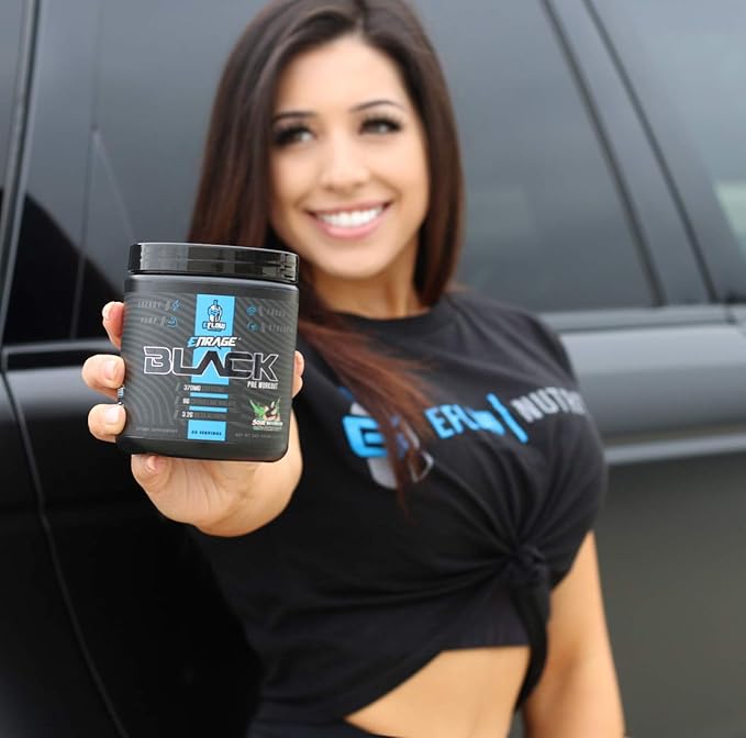 eFlow Nutrition Enrage Black High Stimulant Pre Workout Supplement - Preworkout Powder to Boost Energy, Pumps and Strength - 4 Flavors (30 Servings) (Sour Mango)