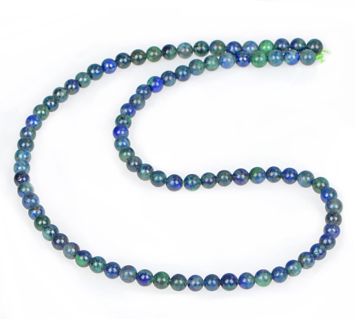 AD Beads Natural Gemstone Round Loose Beads 15" for Bracelet Necklace Earrings Jwelery Making Crafts DIY (4mm, Lapis Lazuli Chrysocolla)