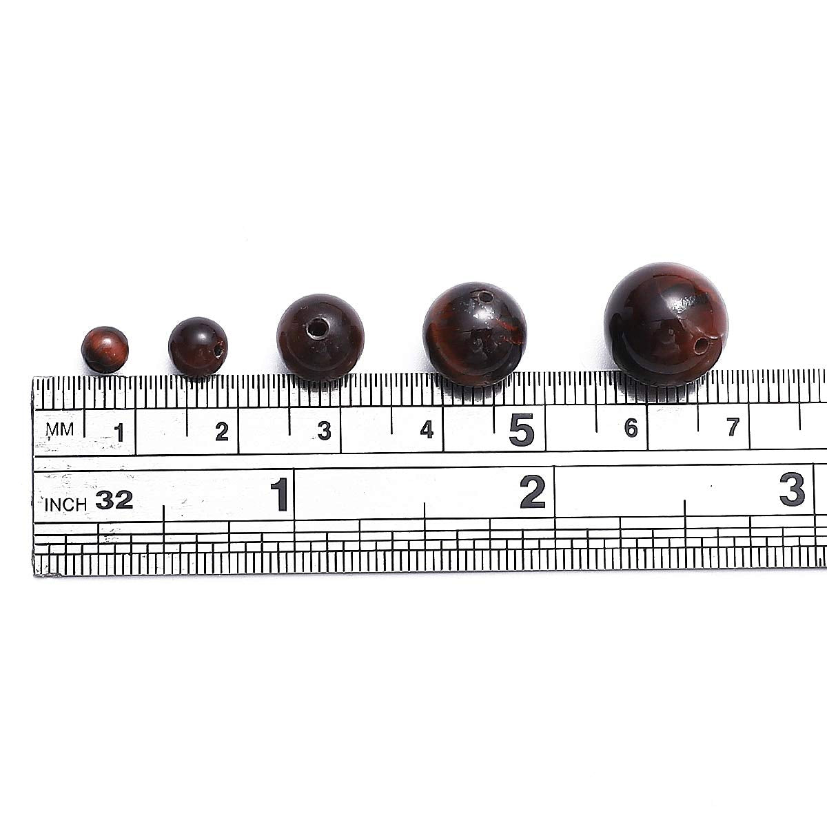 BEADIA Natural Red Tiger Eye Stone Round Loose Semi Gemstone Beads for Jewelry Making 12MM 32PCS
