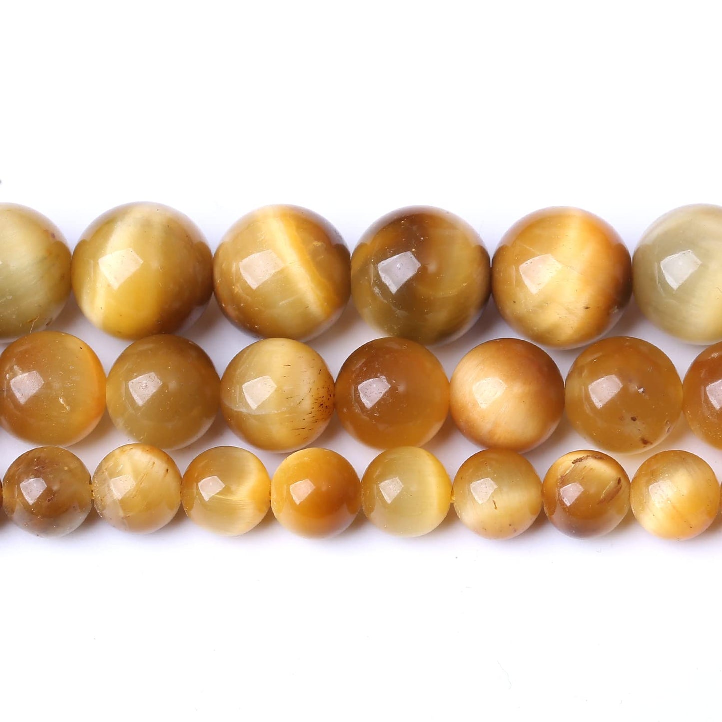 90PCS 4MM AAA Gold Tiger Eye Stone Beads Natural Gemstone Bead Crystal Healing Energy Jewelry Making DIY 15 inches
