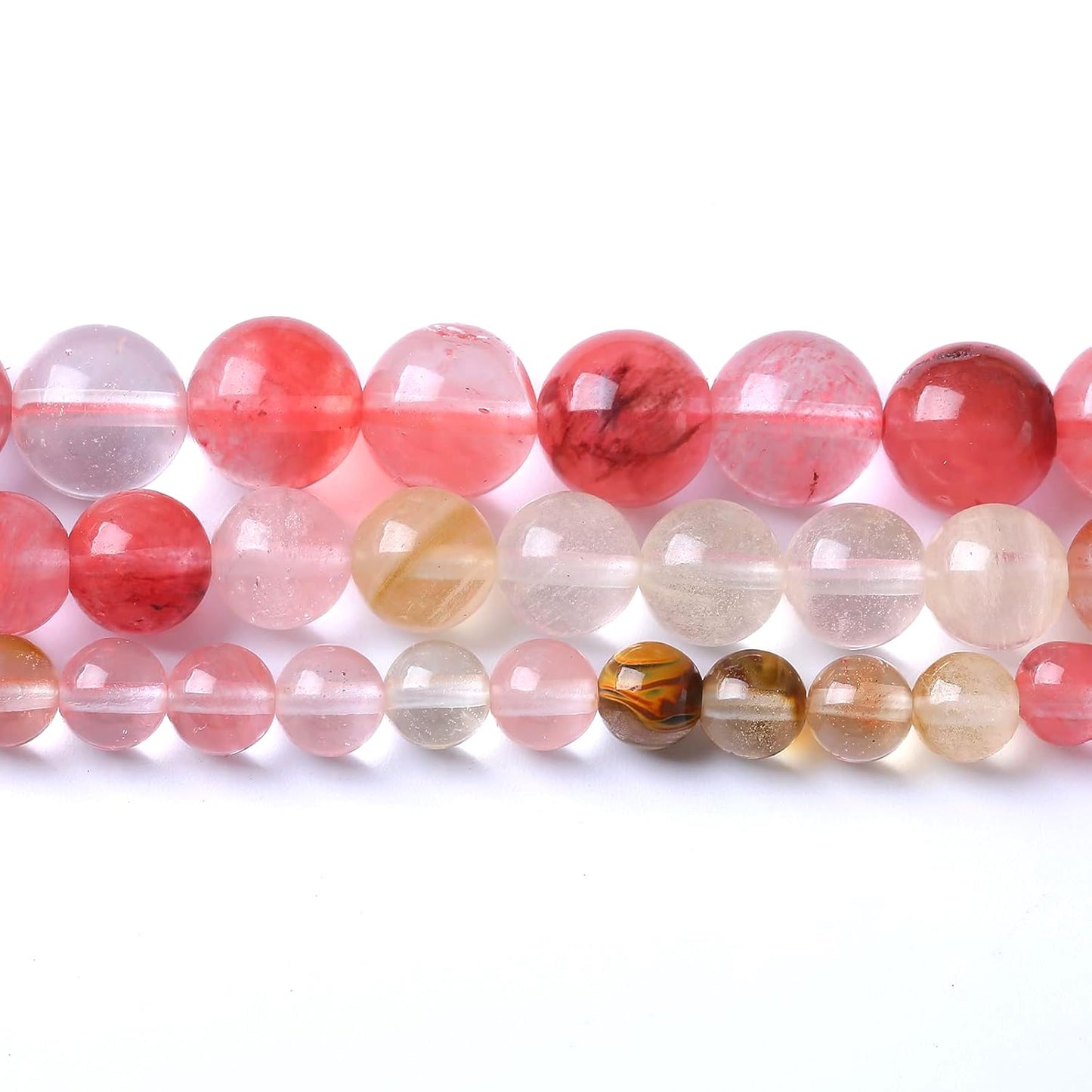 90PCS 4MM Watermelon Tourmaline Stone Beads Natural Gemstone Bead Crystal Healing Energy Jewelry Making DIY 15 inches