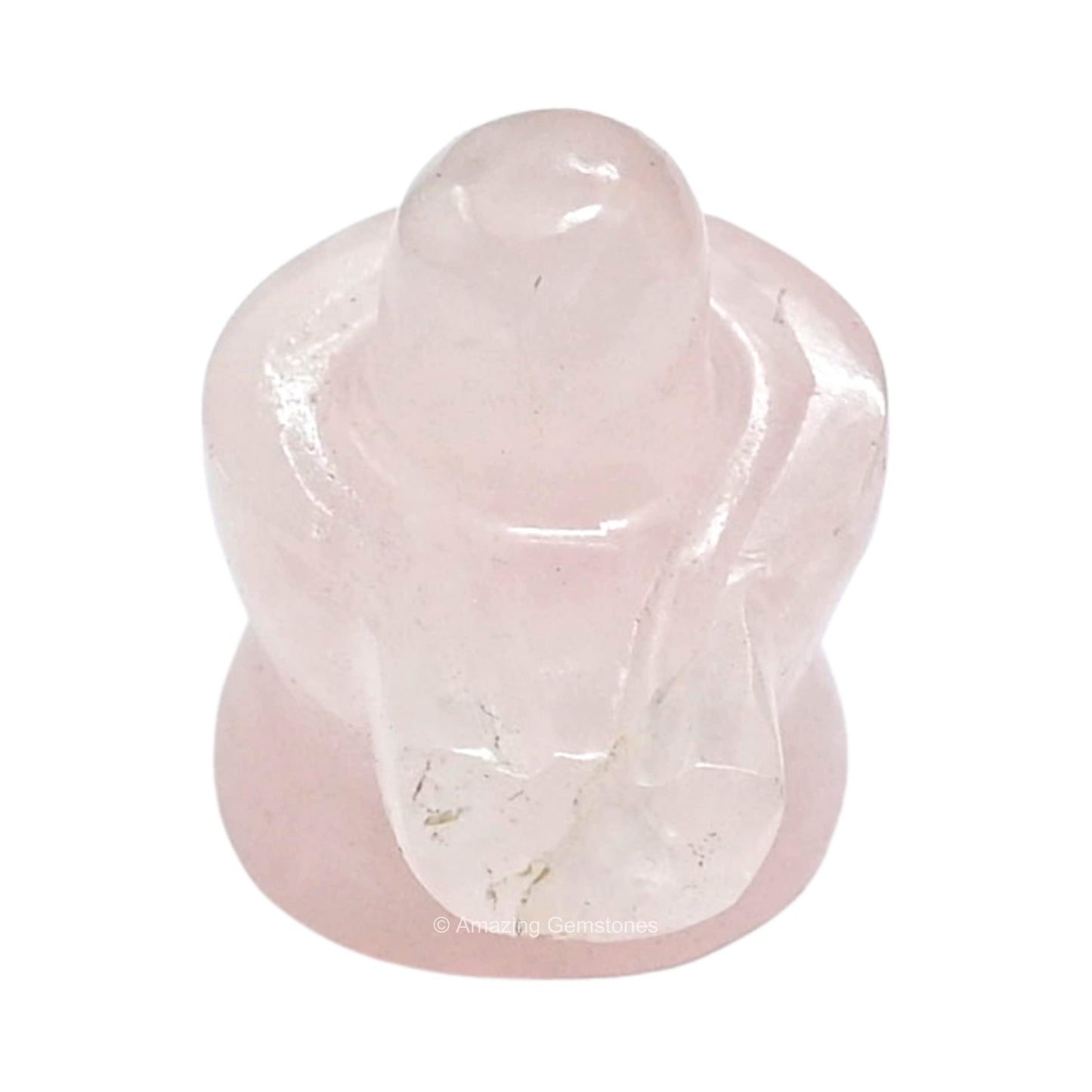 Amazing Gemstone Shiva Lingam Stone Rose Quartz Crystal - Shivling for Pooja, Home Office Room Decor Made of Healing Crystals and Healing Stones - Adiyogi Shiva Lingams