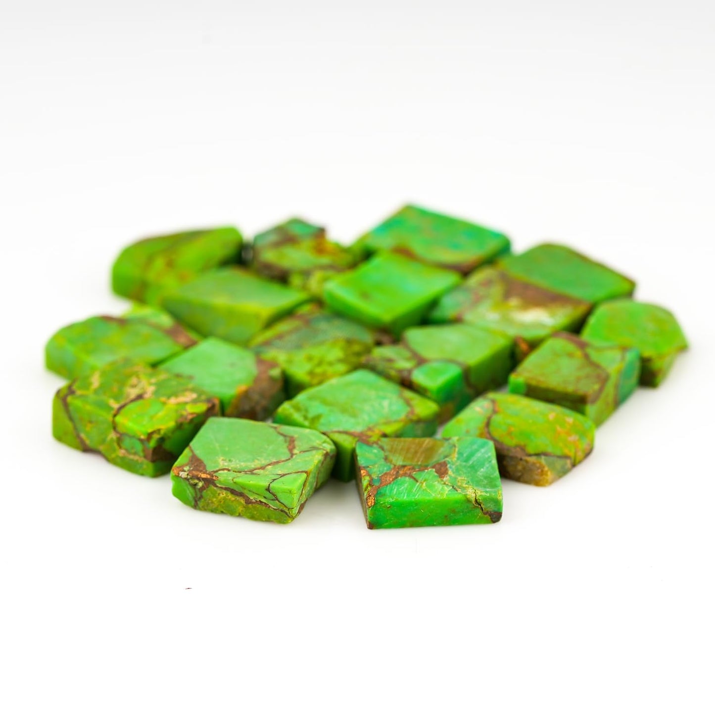 ColouredRocks 50 carats Green Copper Turquoise Crystals, Raw Stones, Rough Gemstones, Jewelry Making Supply, Cabbing, Polishing, Cutting, DIY, Crafts (15+pcs) (8-12mm)