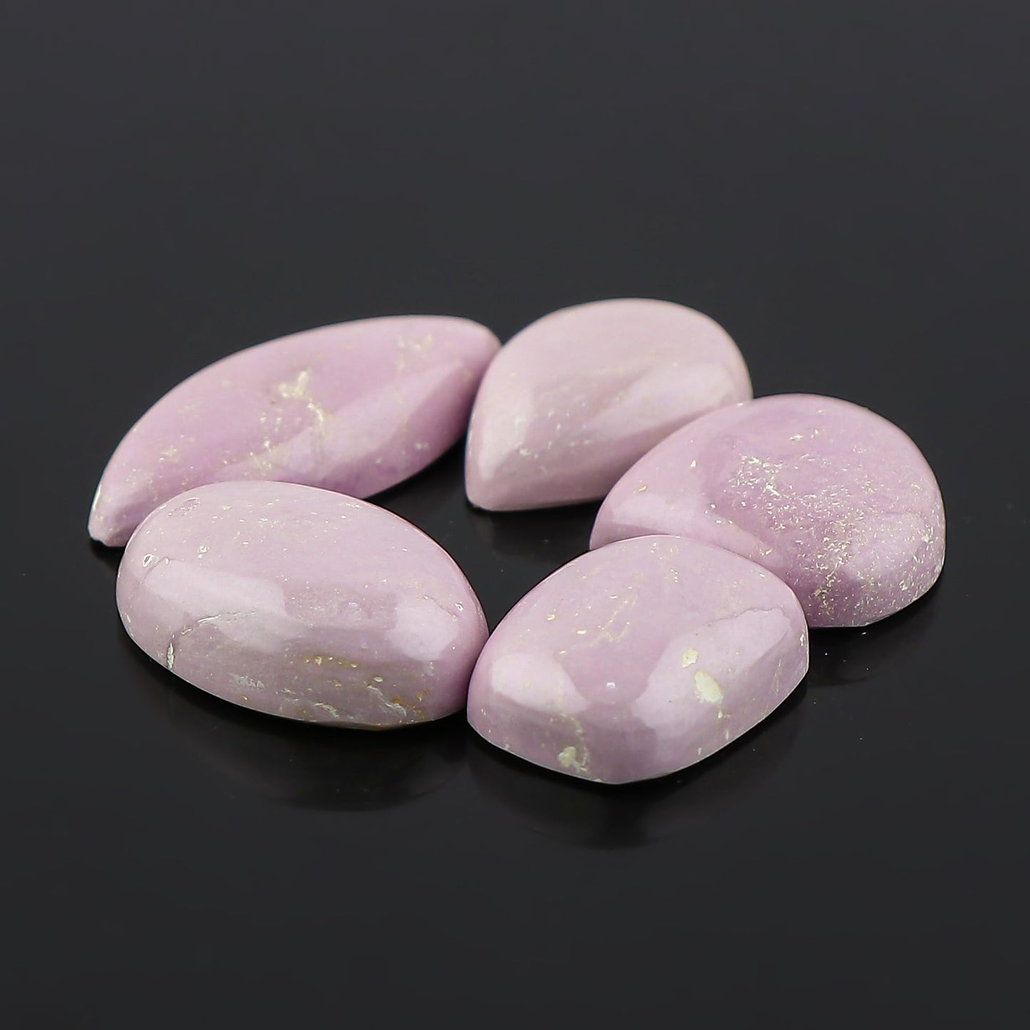 CRYSTALINES 5pcs, Natural Phosphosiderite Gemstone, Wholesale Phosphorite Cabochon, DIY Craft, Jewelry Making, Flat Back Stones Supplies, Healing Crystals, Wire Wrapping, Gem Collection