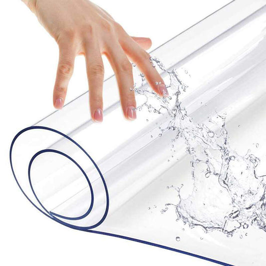 Clear Plastic Dinner Table Protector Tablelcloth Desk Pad Mat Cutting Wooden Furniture Coffee Glass Table Cloth Top Protection Granite Countertop Cabinet Cover Waterproof Rectangular PVC Vinyl 36x84