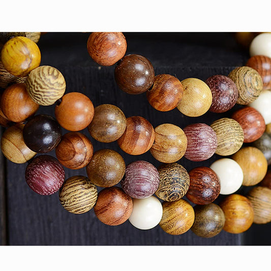 CarpenterC 200pcs 6mm Gorgeous Natural Round Polished Rosewood Loose Beads for Jewelry Making DIY Handmade Crafts