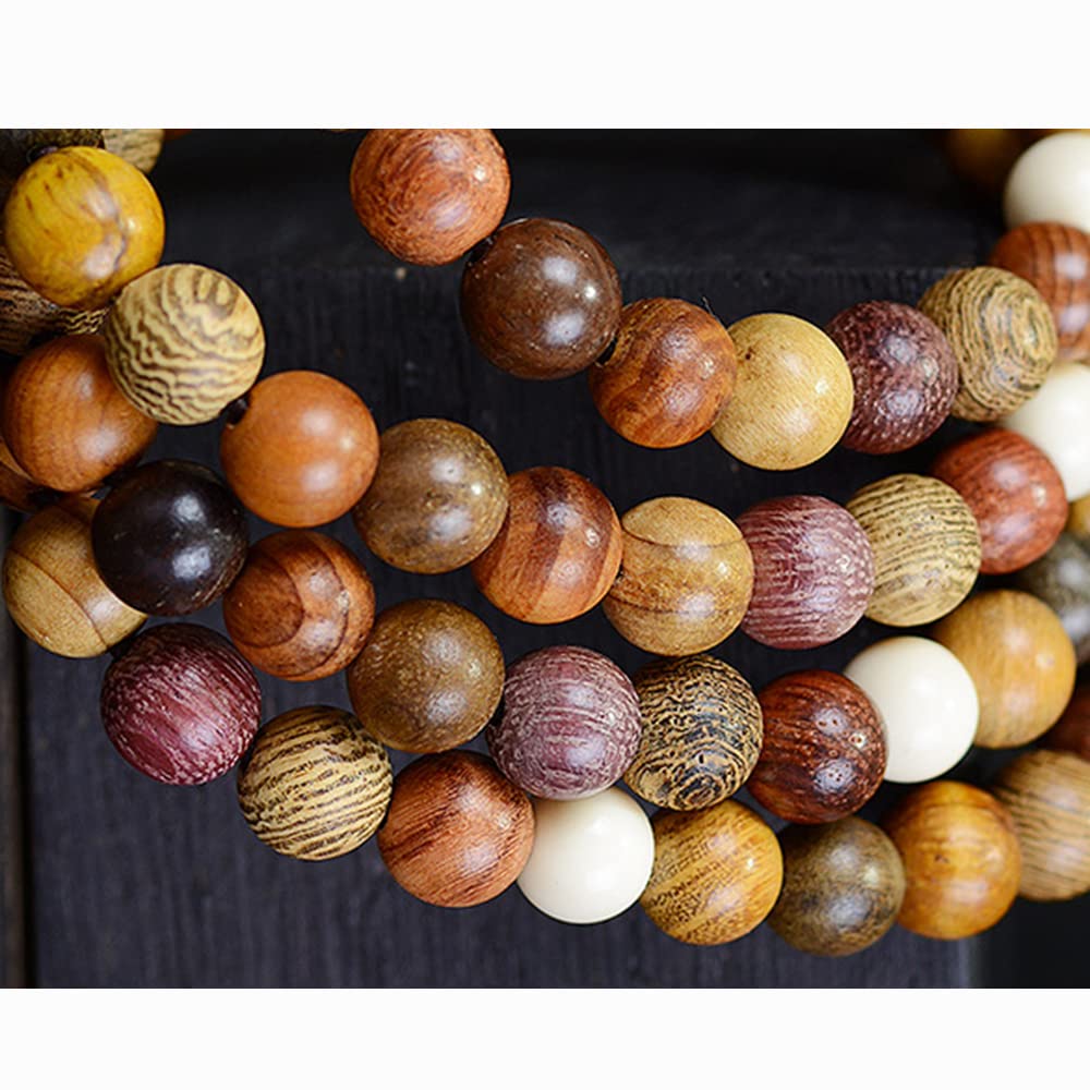 CarpenterC 500pcs 8mm Gorgeous Natural Round Polished Rosewood Loose Beads for Jewelry Making DIY Handmade Crafts