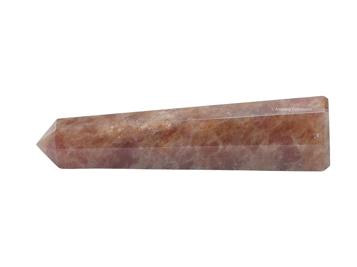 Amazing Gemstone Strawberry Quartz Crystal Towers - Natural Healing Crystal Point Obelisk for Reiki Healing and Crystal Grid (3" to 4" INCH)