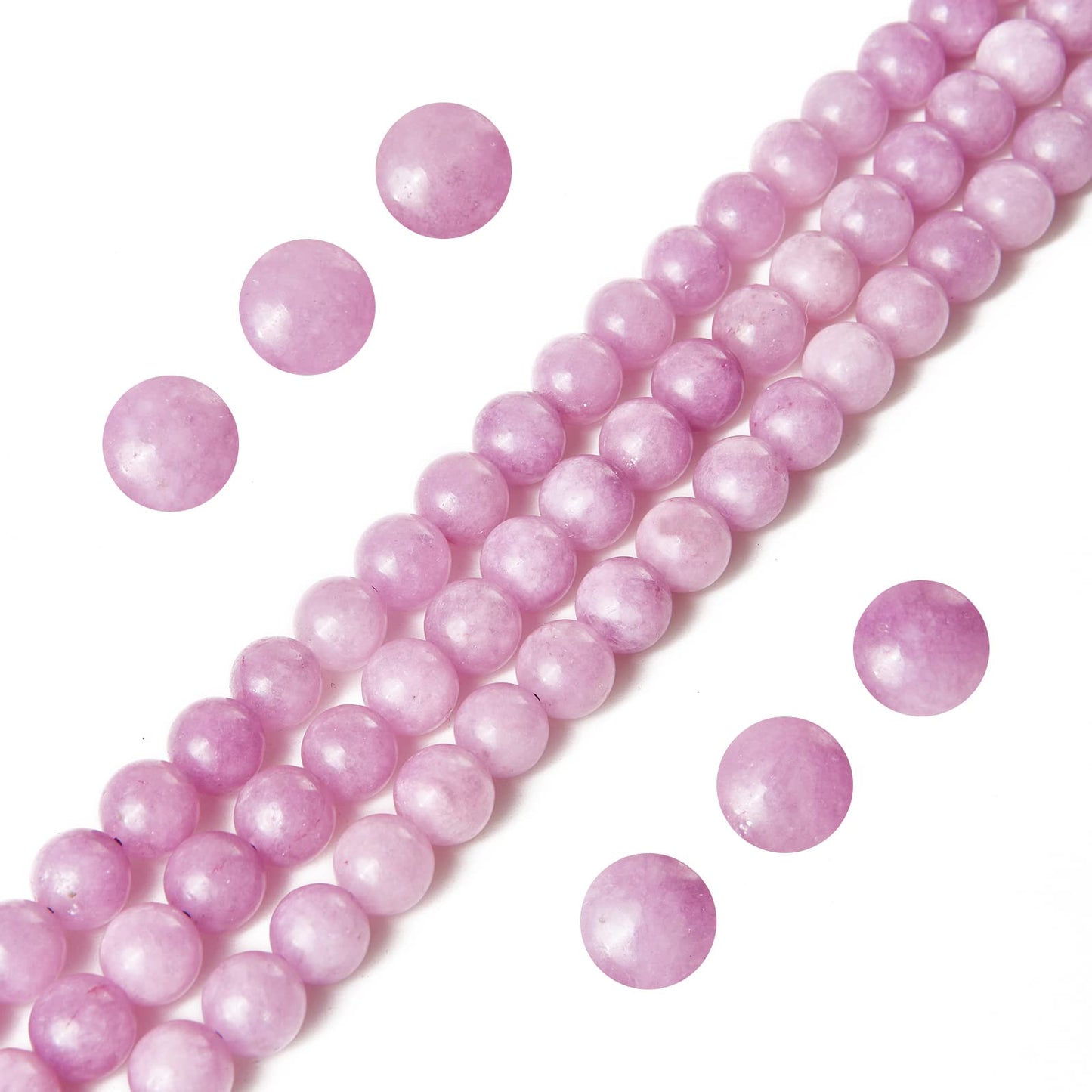 100pcs 10mm Kunzite Beads Natural Gemstone Beads Round Loose Beads for Jewelry Making