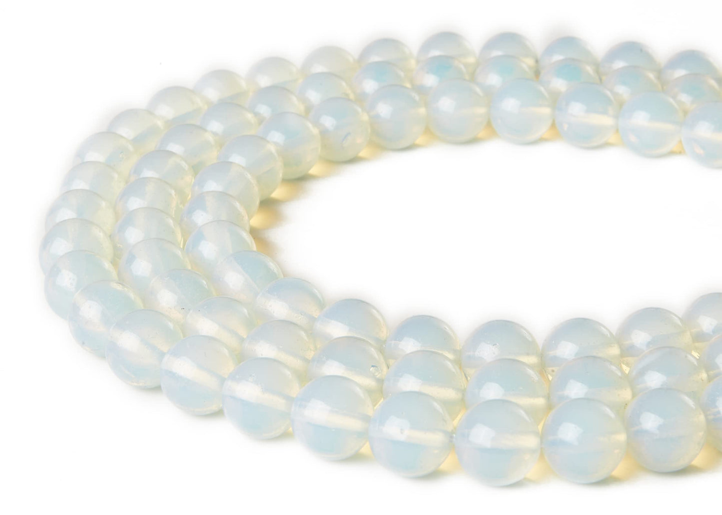 100pcs 10mm Opal Beads Natural Gemstone Beads Round Loose Beads for Jewelry Making