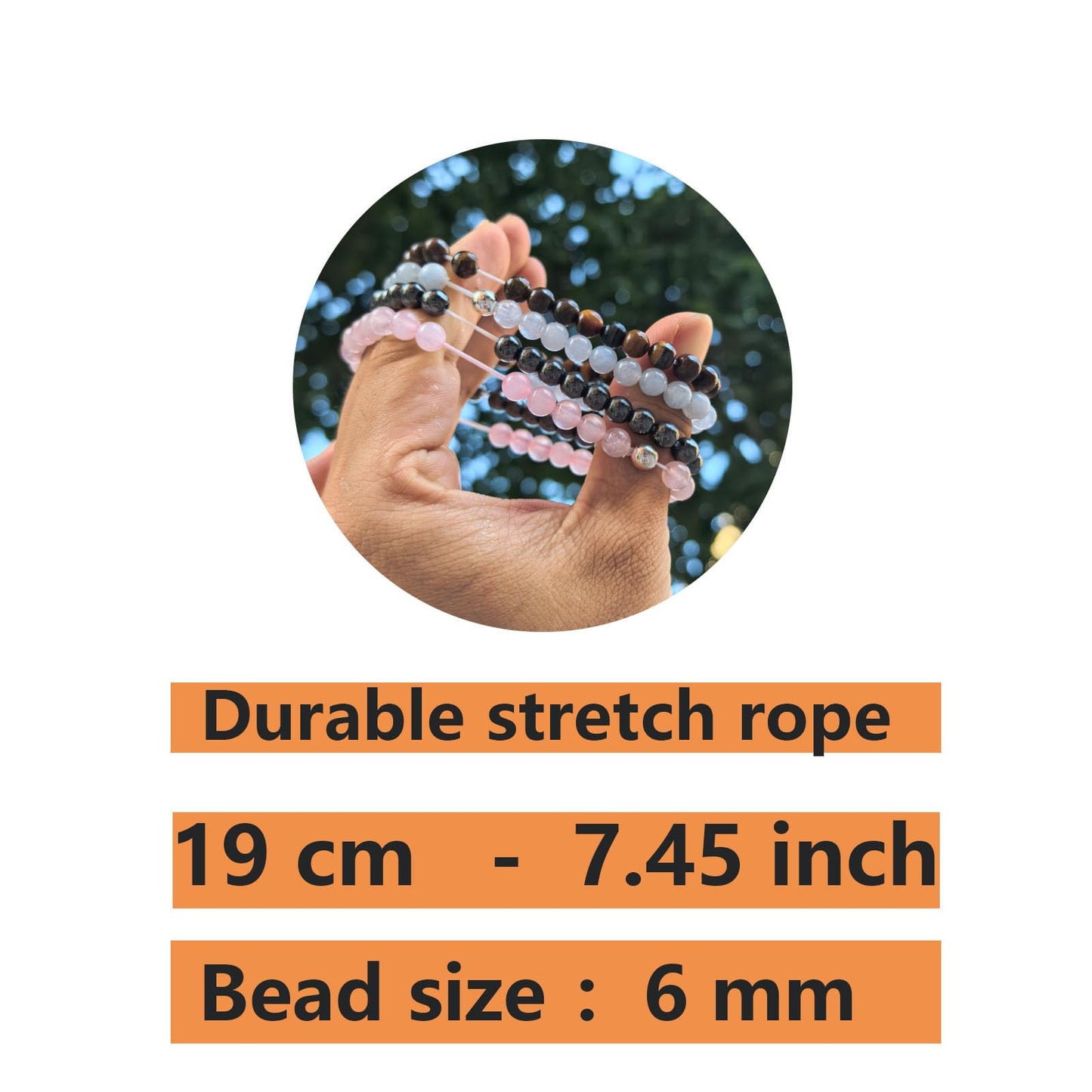 Crgwxzl 3pcs Triple Protection Bracelets,Healing Crystal Tiger Eye Bracelets for Women Men,Natural Stone Hematite Black Obsidian Beaded Spiritual Gemstone Jewelry Gifts