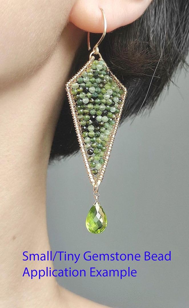 Adabele 15 Inch Natural Green Peridot Healing Gemstone 3mm (0.12 Inch) Tiny Small Faceted Round Loose Beads Stone Spacer (130-140pcs) for Craft Jewelry Making GK3-11