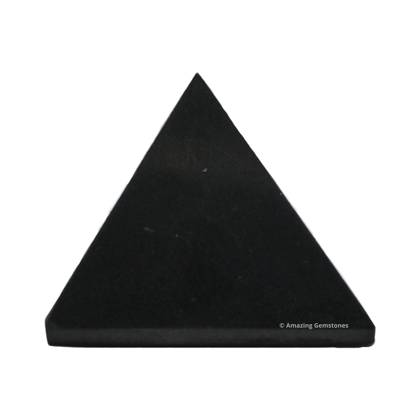 Amazing Gemstone Shungite Pyramid Crystal Healing Stones - 1" Great Pyramid Figurine of Natural Stone Pyramid for Meditation, Reiki, Chakra Balancing and Crystal Pyramids Grid