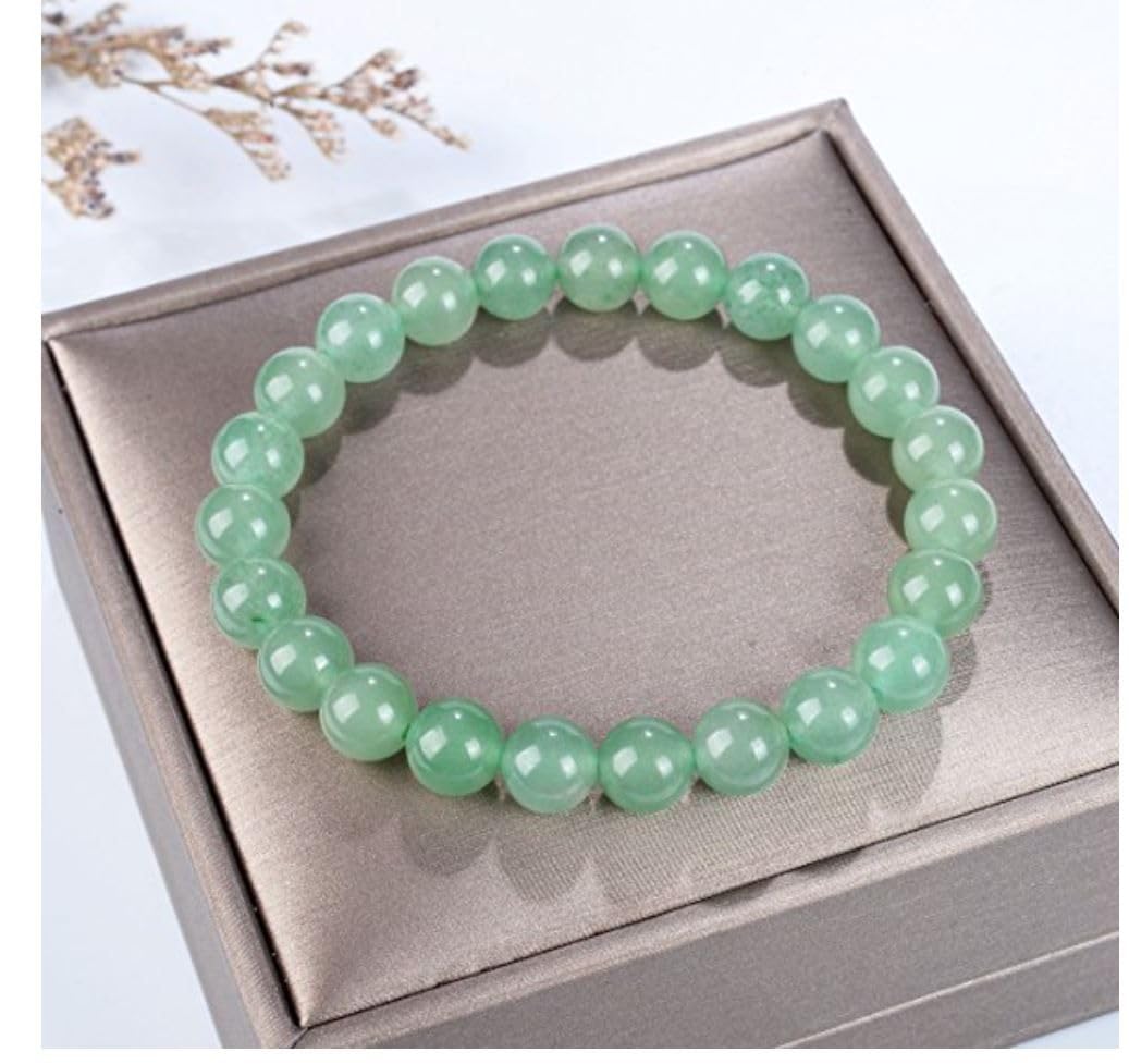 Adabele Real Natural Green Aventurine Gemstone Beaded Bracelet 8 inch Stretch Chakra Healing Crystal Stone Jewelry Women Mom Gift (Unisex) GB8-C22