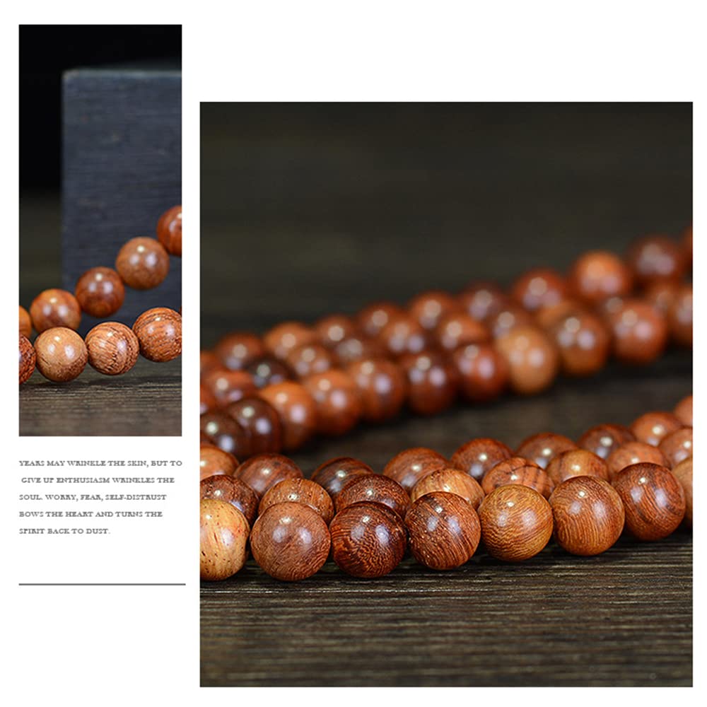 CarpenterC 500pcs 10mm Gorgeous Natural Round Polished Rosewood Loose Beads for Jewelry Making DIY Handmade Crafts