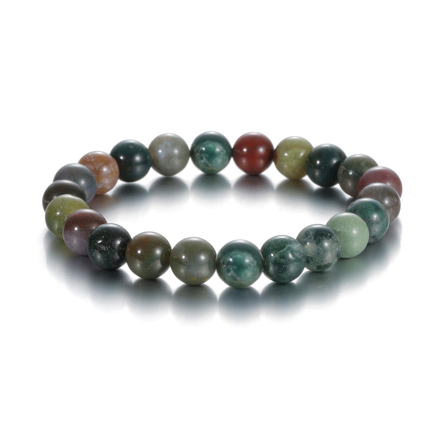 Udolfly Womens Crystal Beaded Bracelets for Women Men Protective Energy Bracelet Natural Gemstone Bead Bracelet 4mm Agate