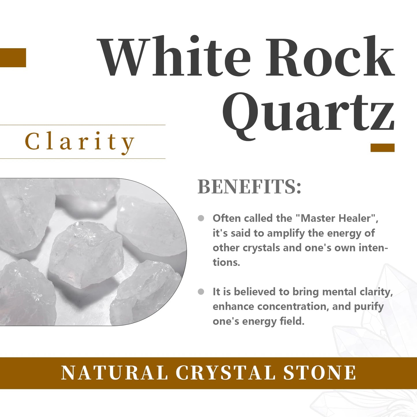 rockcloud 1 lb Natural Crystals Raw Rough Stones for Cabbing,Tumbling,Cutting,Lapidary,Polishing,Reiki Crytsal Healing,Clear Crystal Rock Quartz