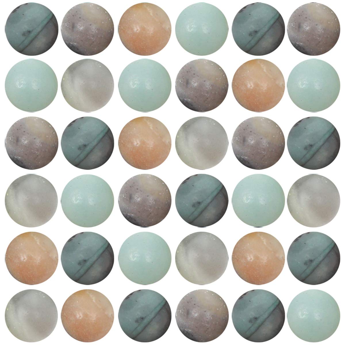 Natural Stone Beads 100pcs 6mm Amazonite Stone Round Genuine Real Stone Beading Loose Gemstone Hole Size 1mm DIY Smooth Beads for Bracelet Necklace Earrings Jewelry Making (Amazonite Green, 6mm)