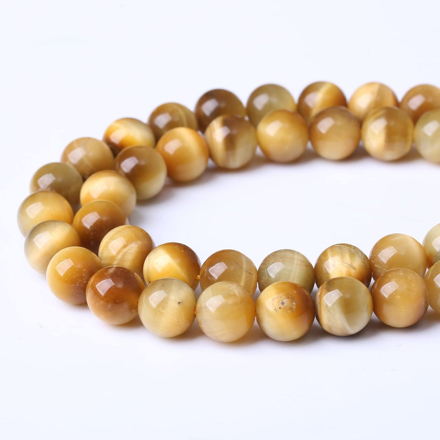 32PCS 12MM AAA Honey Gold Tiger Eye Stone Beads Natural Gemstone Bead Crystal Healing Energy Jewelry Making DIY 15 inches