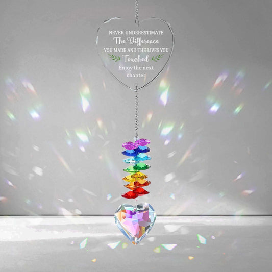 Coworker Leaving Farewell Goodbye Gifts for Women, New Job New Beginning Promotion Retirement Gifts for Friend Coworker Boss Teacher Nurse, Sun Catcher Crystals Window Home Decor