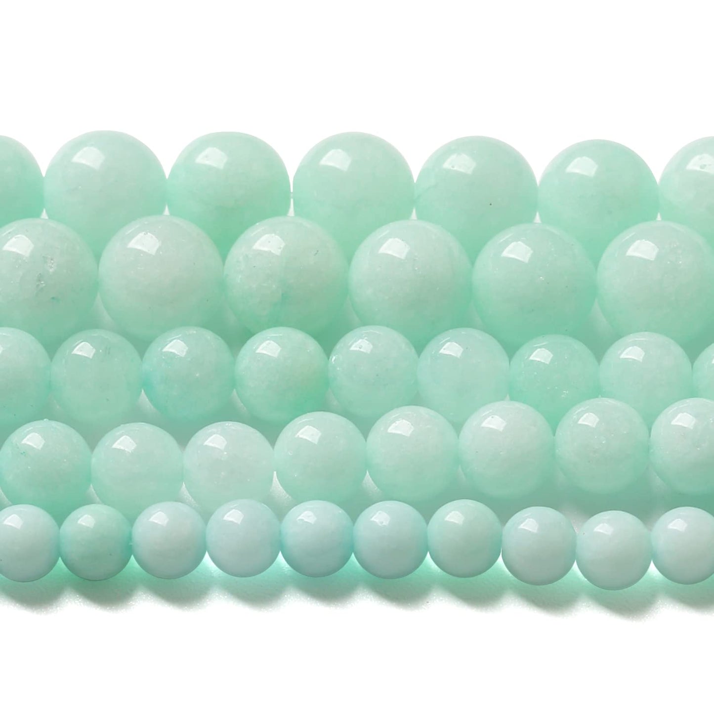 6MM 60PCS Natural Stone Amazonite Chalcedony Loose Beads for Jewelry Making DIY Bracelet Necklace 1 Strand