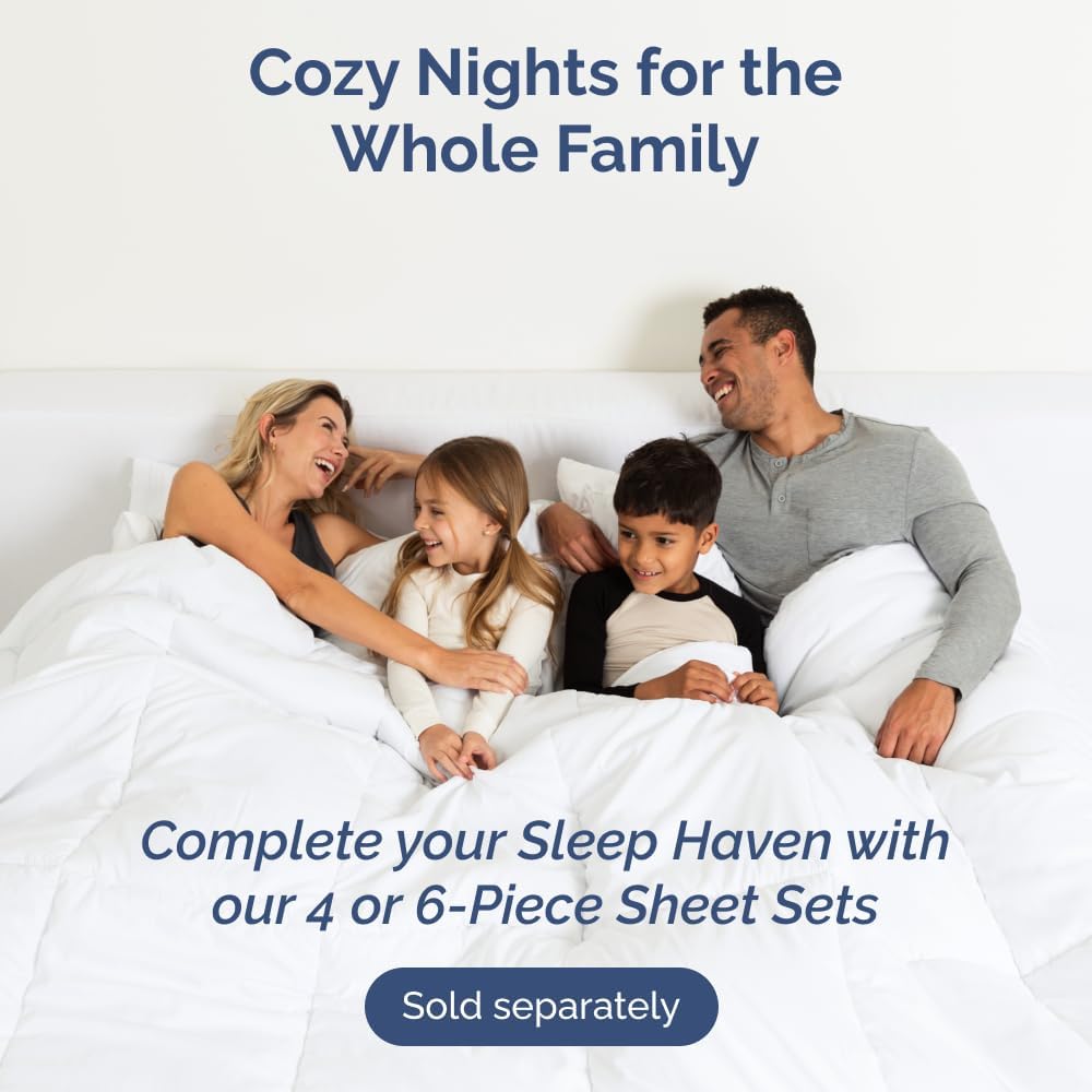 Skiennix Body Pillowcases Set of 4 | Soft & Breathable 20x54 Long Pillow Covers - Fade-Free, Machine Washable (Blue Stripes)