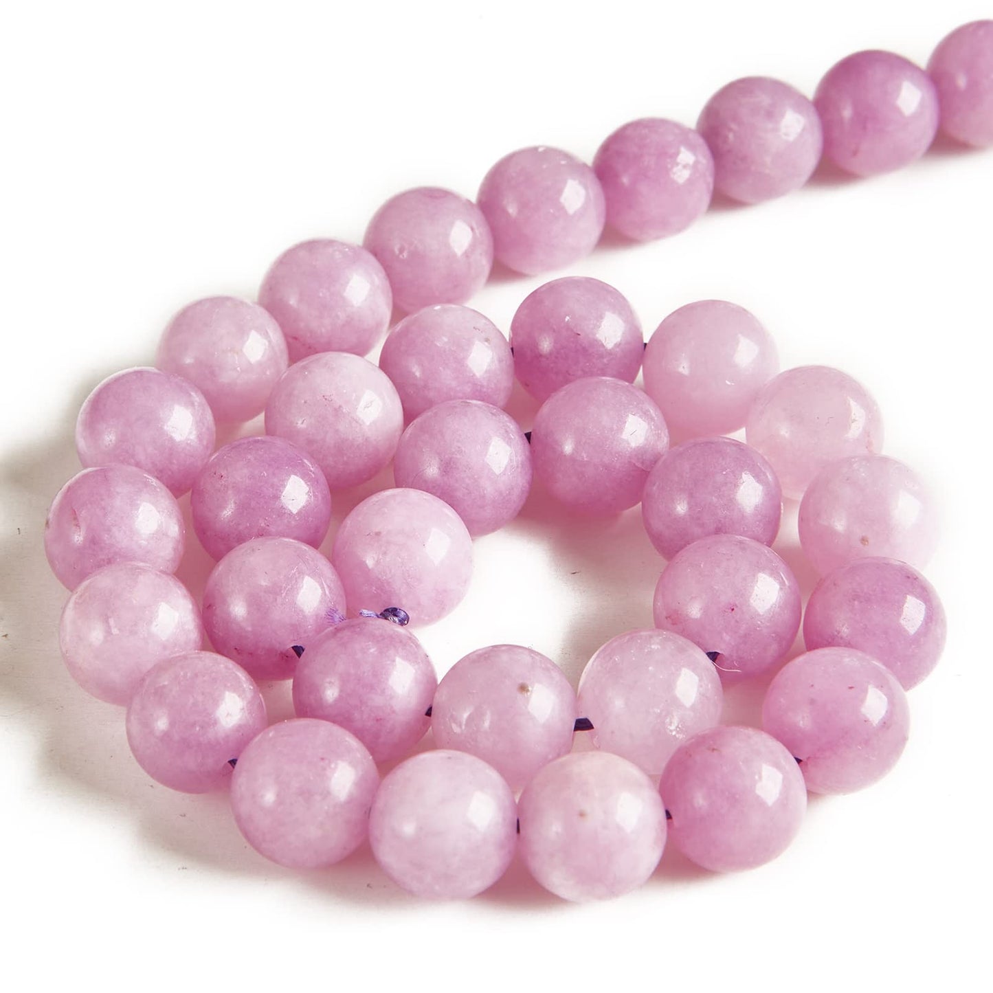 100pcs 10mm Kunzite Beads Natural Gemstone Beads Round Loose Beads for Jewelry Making