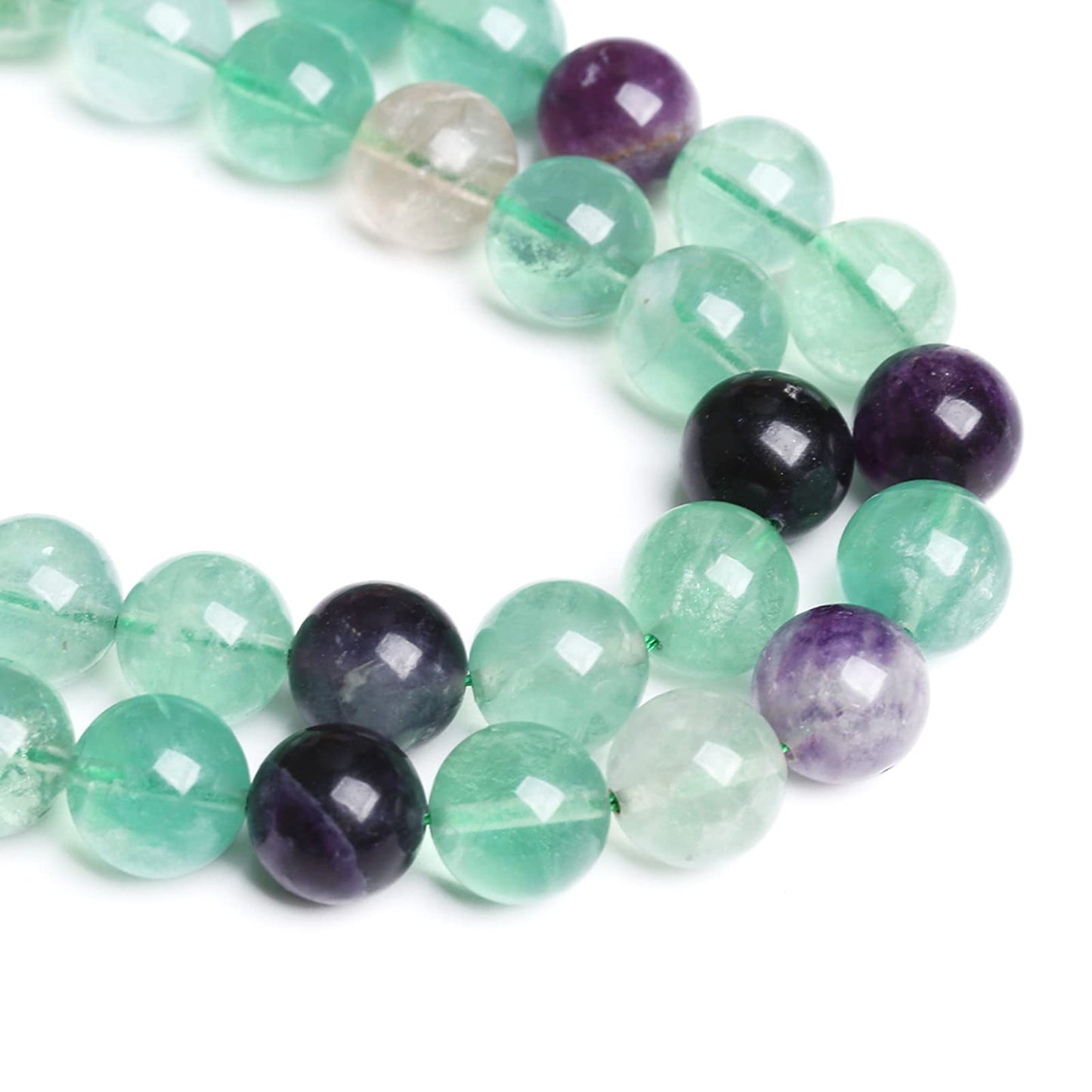 4MM 86PCS Natural Stone Green Fluorite Gemstone Beads for Jewelry Making DIY Bracelet 1 Strand