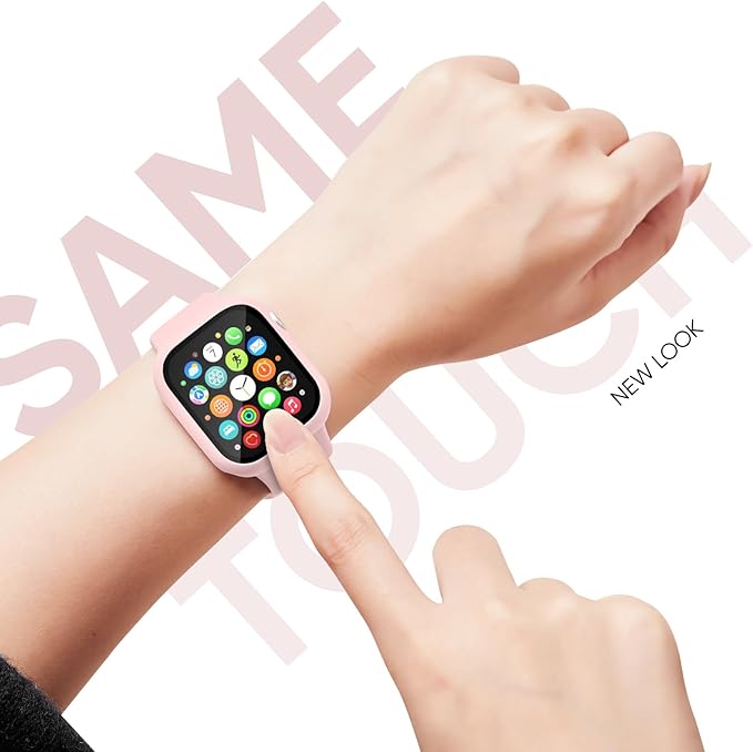 Compatible for Apple Watch Series 11 10 Band 42mm and Case with Screen Protector, Soft Silicone Sport Strap Bands and Protective Cover with Tempered Glass for iWatch Series 11 10