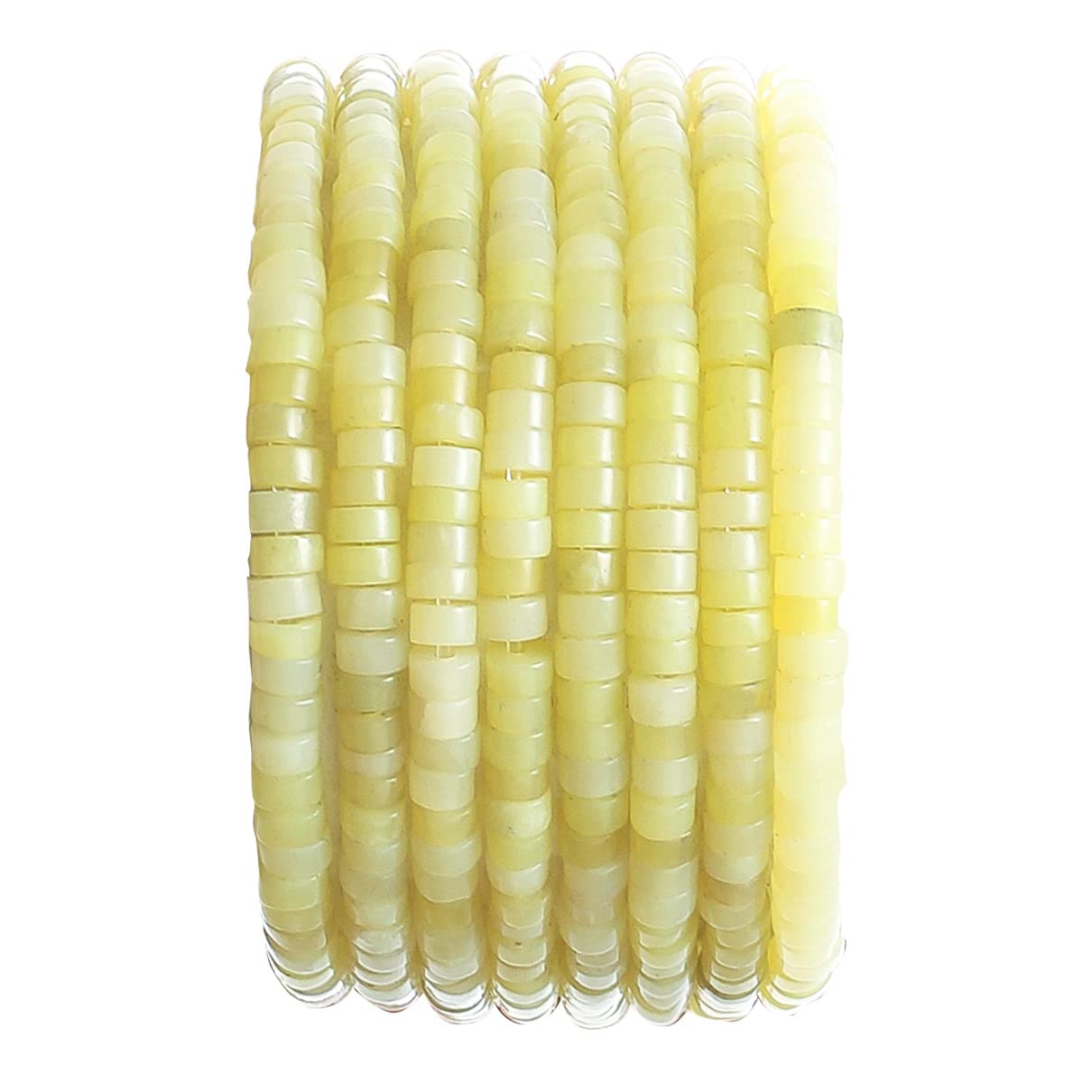 Natural Lemon Jade Stone Spacer Beads 4x2mm 38cm/str Flat Round Loose Semi Gemstone Caps for Making Bracelets Necklace