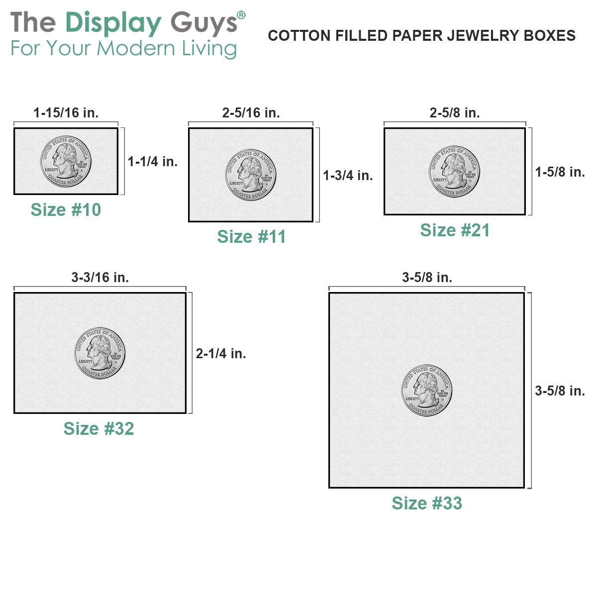 TheDisplayGuys - 25-Pack #53 Cotton Filled Cardboard Paper Jewelry Boxes Gift Case - Kraft Brown (5.4" x 3.9" x 1.0") - for Shipping or Storage