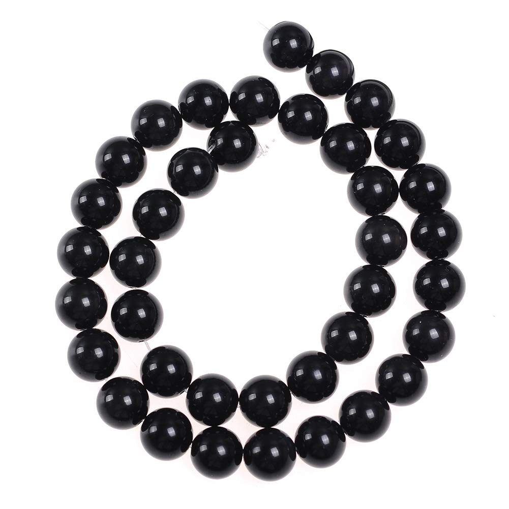 Natural Stone Beads 18mm Obsidian Gemstone Round Loose Beads Crystal Energy Stone Healing Power for Jewelry Making DIY,1 Strand 15"