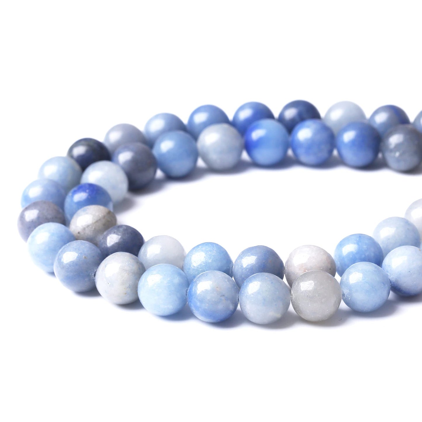 8MM Blue Aventurine Round Loose Beads Natural Gem Beads Crystal Energy Stone Beads for Jewelry Making DIY Bracelet Necklace